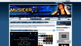 What Musicer.net website looked like in 2018 (5 years ago)