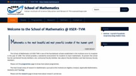 What Maths.iisertvm.ac.in website looked like in 2018 (5 years ago)