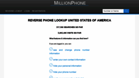 What Millionphone.net website looked like in 2018 (5 years ago)