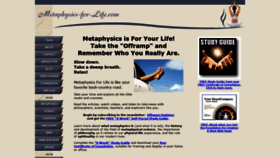 What Metaphysics-for-life.com website looked like in 2018 (5 years ago)