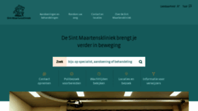 What Maartenskliniek.nl website looked like in 2018 (5 years ago)