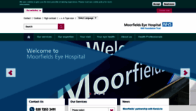 What Moorfields.nhs.uk website looked like in 2018 (5 years ago)