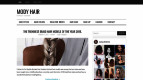 What Modyhair.com website looked like in 2018 (5 years ago)