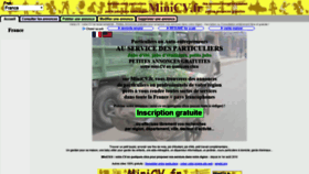 What Minicv.fr website looked like in 2018 (5 years ago)