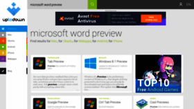 What Microsoft-word-preview.en.uptodown.com website looked like in 2018 (5 years ago)