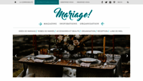 What Mariage.com website looked like in 2018 (5 years ago)