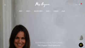 What Missorganic.com.au website looked like in 2018 (5 years ago)