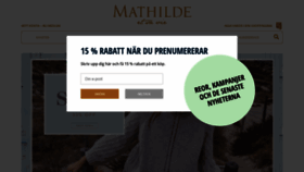 What Mathilde.se website looked like in 2018 (5 years ago)