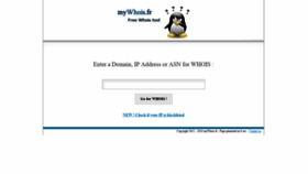 What Mywhois.fr website looked like in 2018 (5 years ago)