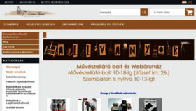 What Muveszellato-bolt.hu website looked like in 2018 (5 years ago)