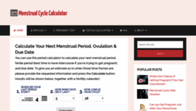 What Menstrual-cycle-calculator.com website looked like in 2018 (5 years ago)