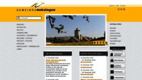What Matzingen.ch website looked like in 2018 (5 years ago)