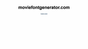 What Moviefontgenerator.com website looked like in 2018 (5 years ago)