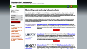 What Mastersinleadership.org website looked like in 2018 (5 years ago)