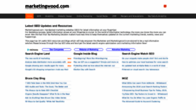 What Marketingwood.com website looked like in 2018 (5 years ago)