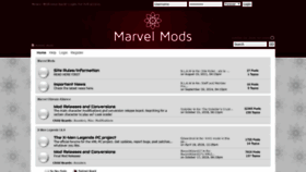 What Marvelmods.com website looked like in 2018 (5 years ago)