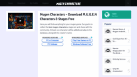 What Mugencharacters.org website looked like in 2018 (5 years ago)