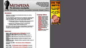 What Metapedia.org website looked like in 2018 (5 years ago)