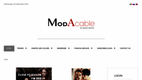 What Modacable.com website looked like in 2018 (5 years ago)