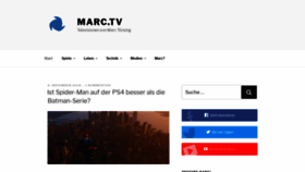 What Marc.tv website looked like in 2018 (5 years ago)
