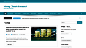 What Moneyclassicresearch.in website looked like in 2018 (5 years ago)