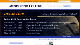 What Mendocino.edu website looked like in 2018 (5 years ago)