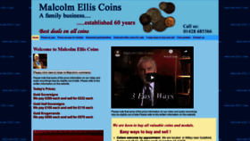 What Malcolmelliscoins.co.uk website looked like in 2018 (5 years ago)