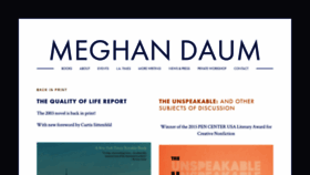 What Meghandaum.com website looked like in 2018 (5 years ago)