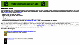 What Mitkindernspielen.de website looked like in 2018 (5 years ago)