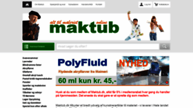 What Maktub.dk website looked like in 2018 (5 years ago)
