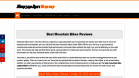 What Mountainbikesreviewer.com website looked like in 2018 (6 years ago)