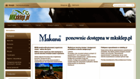 What Mksklep.pl website looked like in 2018 (5 years ago)