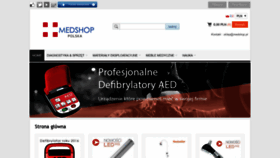 What Medshop.pl website looked like in 2018 (5 years ago)