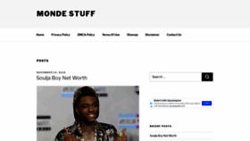 What Mondestuff.com website looked like in 2018 (5 years ago)