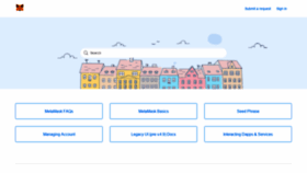 What Metamask.zendesk.com website looked like in 2018 (6 years ago)