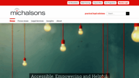 What Michalsons.co.za website looked like in 2018 (5 years ago)