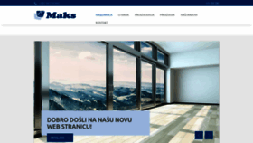 What Maks.ba website looked like in 2018 (5 years ago)