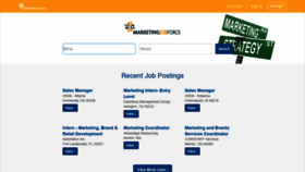 What Marketingjobforce.com website looked like in 2018 (5 years ago)