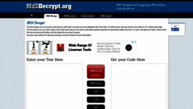 What Md5decrypt.org website looked like in 2018 (5 years ago)