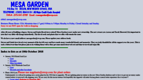 What Mesagarden.com website looked like in 2018 (5 years ago)