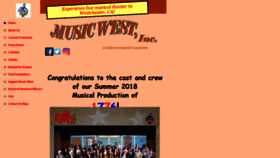 What Musicwest.org website looked like in 2018 (5 years ago)