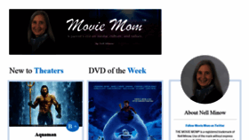 What Moviemom.com website looked like in 2018 (5 years ago)