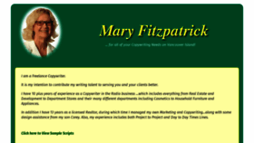 What Maryfitzpatrick.ca website looked like in 2018 (5 years ago)