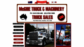 What Mcghietruck.com.au website looked like in 2018 (5 years ago)