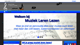What Muzieklerenlezen.nl website looked like in 2018 (5 years ago)