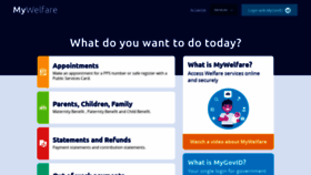 What Mywelfare.ie website looked like in 2019 (5 years ago)