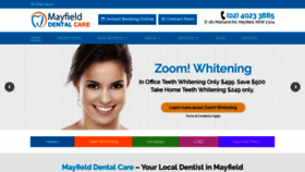 What Mayfielddentalcare.com.au website looked like in 2019 (5 years ago)