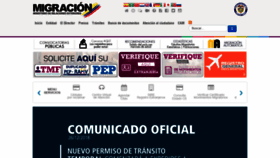 What Migracioncolombia.gov.co website looked like in 2019 (5 years ago)