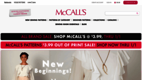 What Mccallpattern.com website looked like in 2019 (5 years ago)
