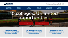 What Maricopa.edu website looked like in 2019 (5 years ago)